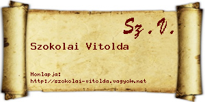 Szokolai Vitolda névjegykártya